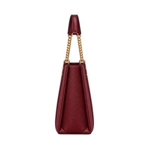 Alternative view of Nostra Faux Leather Tote Bag with Chain Handles and Front Pocket