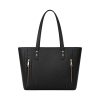Totzen Classic Black Zip Pocket Tote Bag – Elegant Everyday Carry